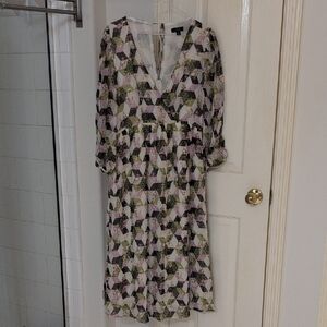J. Crew Floral Geometric Print Dress